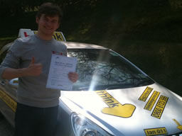 Jack guildford happy with think driving school